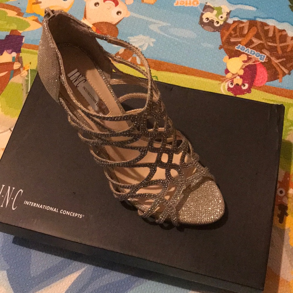 Champagne strapped evening Sandal